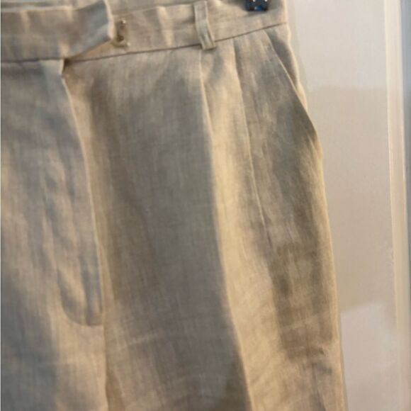 Talbots Tan Linen Pants Sz 6 petite - Picture 5 of 6